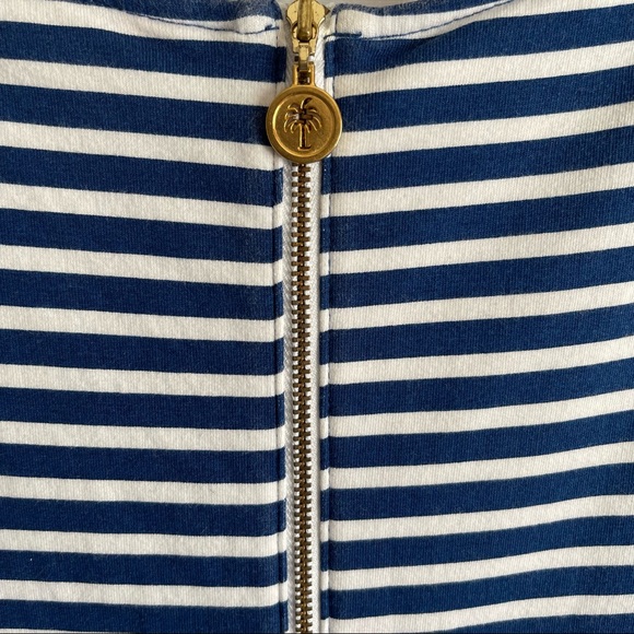 Lilly Pulitzer Irina Guava Melon Exotic Garden Stripe French Terry Shift Dress - Picture 8 of 8